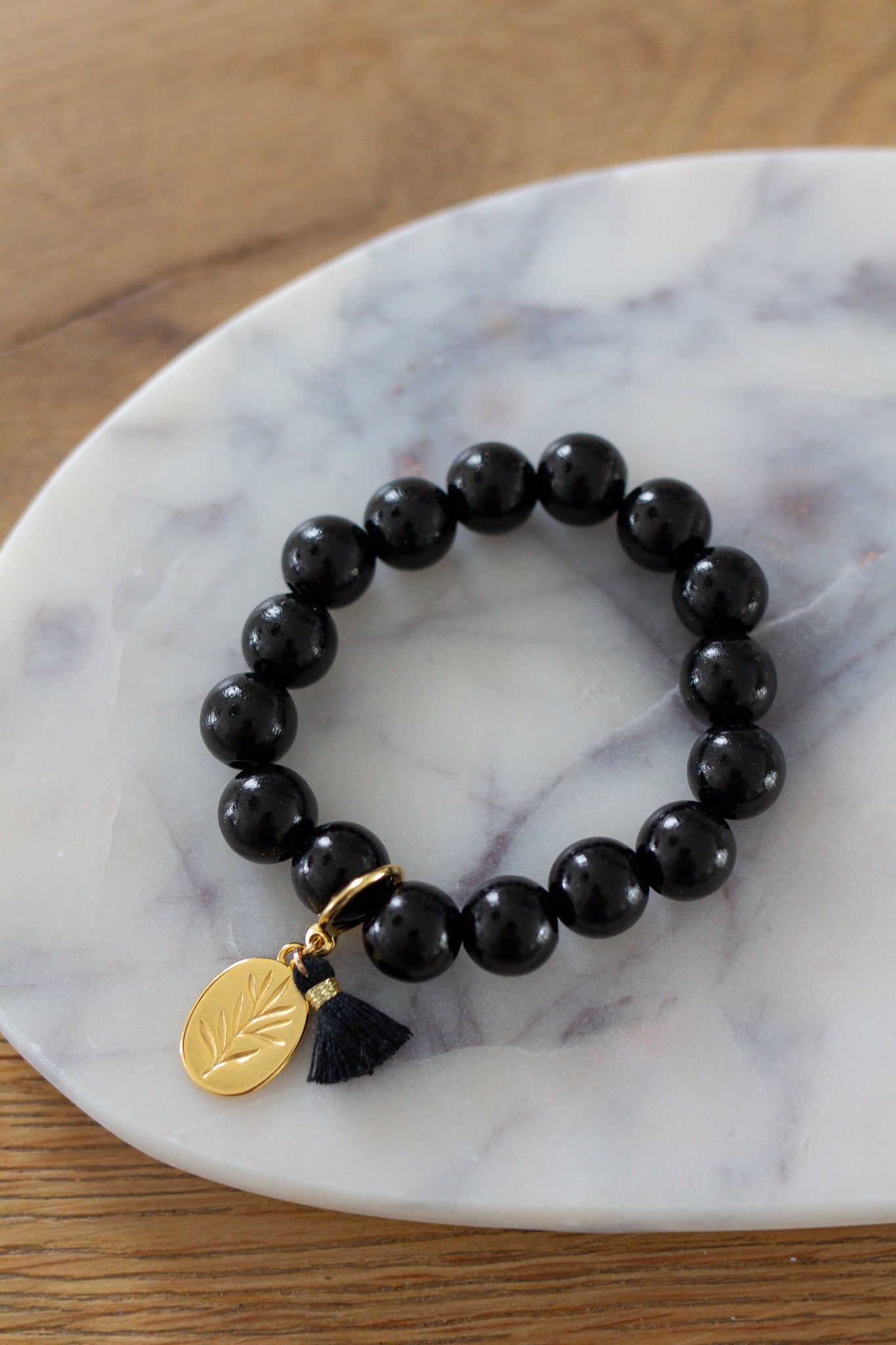 Handmade Armband Black Pearl